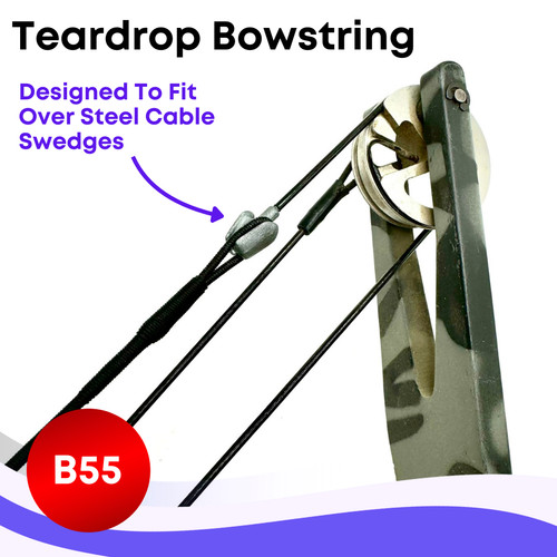Tear drop compound bowstring - tear,